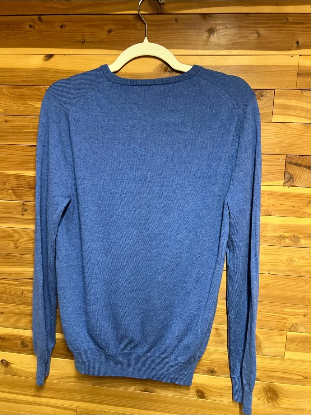 J. Crew Men's Blue V-Neck Sweater